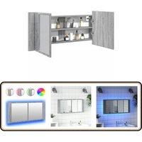 Vidaxl - LED-Spiegelschrank Grau Sonoma 100x12x45 cm - LED-Spiegelschrank - Badezimmerspiegel - Holzwerkstoffschrank - Grauer Spiegelschrank - rgb Vidaxl - LED-Spiegelschrank Grau Sonoma 100x12x45 cm - LED-Spiegelschrank - Badezimmerspiegel - Holzwerkstoffschrank - Grauer Spiegelschrank - rgb von VIDAXL