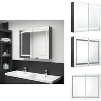 LED-Spiegelschrank fürs Bad Grau 80x12x68 cm - LED-Spiegelschrank - Badezimmermöbel - Waschtischschrank - Spiegelschrank - Badespiegel LED-Spiegelschrank fürs Bad Grau 80x12x68 cm - LED-Spiegelschrank - Badezimmermöbel - Waschtischschrank - Spiegelschrank - Badespiegel von VIDAXL
