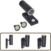 LED-Wandleuchte Edelstahl Zylinderform Schwarz mit Sensor - LED-Wandleuchte - Edelstahl - Outdoor Beleuchtung - Bewegungsmelder - Gartenbeleuchtung LED-Wandleuchte Edelstahl Zylinderform Schwarz mit Sensor - LED-Wandleuchte - Edelstahl - Outdoor Beleuchtung - Bewegungsmelder - Gartenbeleuchtung von VIDAXL
