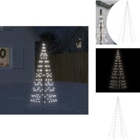 LED-Weihnachtsbaum für Fahnenmast 200 LEDs Kaltweiß 180 cm - led Weihnachtsbaum - Weihnachtsdeko - Fahnenmast Beleuchtung - Winterdekoration LED-Weihnachtsbaum für Fahnenmast 200 LEDs Kaltweiß 180 cm - led Weihnachtsbaum - Weihnachtsdeko - Fahnenmast Beleuchtung - Winterdekoration von VIDAXL