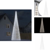 LED-Weihnachtsbaum für Fahnenmast 3000 LEDs Kaltweiß 800 cm - led Weihnachtsbaum - Weihnachtsdeko - Fahnenmast Beleuchtung - Außendeko - Winterdeko von VIDAXL