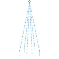 LED-Weihnachtsbaum für Fahnenmast Blau 108 LEDs 180 cm Vidaxl von VIDAXL