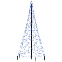 LED-Weihnachtsbaum,Outdoor-Lichterketten mit Metallstange 500 LEDs Blau 3 m vidaXL von BONNEVIE