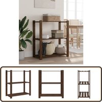 Vidaxl - Lagerregal mit 3 Böden Braun 80x38x90 cm Massivholz Kiefer - Holzregal - Regalsystem - Kiefernholzregal - Industrielles Regal Vidaxl - Lagerregal mit 3 Böden Braun 80x38x90 cm Massivholz Kiefer - Holzregal - Regalsystem - Kiefernholzregal - Industrielles Regal von VIDAXL