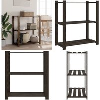 Lagerregal mit 3 Böden Schwarz 80x38x90 cm Massivholz Kiefer - Holzregal - Regalsystem - Speicherplatz - Küchenregal - Werkzeugschrank - Home & Living Lagerregal mit 3 Böden Schwarz 80x38x90 cm Massivholz Kiefer - Holzregal - Regalsystem - Speicherplatz - Küchenregal - Werkzeugschrank - Home & Living von VIDAXL