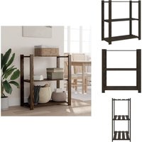 Lagerregal mit 3 Böden Schwarz 80x38x90 cm Massivholz Kiefer - Holzregal - Regalsystem - Speicherplatz - Küchenregal - Werkzeugschrank Lagerregal mit 3 Böden Schwarz 80x38x90 cm Massivholz Kiefer - Holzregal - Regalsystem - Speicherplatz - Küchenregal - Werkzeugschrank von VIDAXL