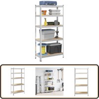 Vidaxl - Lagerregal mit 5 Böden Silbern Stahl & Holzwerkstoff Vidaxl - Lagerregal mit 5 Böden Silbern Stahl & Holzwerkstoff von VIDAXL