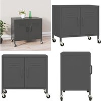 Lagerschrank Anthrazit 60x35x56 cm Stahl - Schreibtischorganizer - Bürobedarf - Aufbewahrungsbox - Regalsystem - Garderobe - Home & Living von VIDAXL