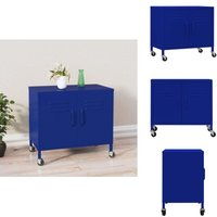 Lagerschrank Marineblau 60x35x56 cm Stahl - Schreibtischschublade - Lagerschrank - Garderobe - Bürobedarf - Aufbewahrungsbox von VIDAXL
