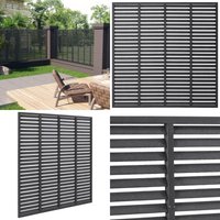 Vidaxl - Lamellenzaun wpc 180x180 cm Grau - Holz-Kunstoff-Zaun - WPC-Zaun - Gartenzaun - Sichtschutzzaun - Windschutzzaun - Home & Living von VIDAXL