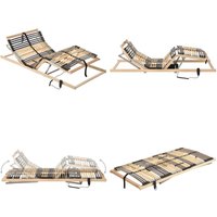 Lattenrost Elektrisch mit 42 Latten 7 Zonen 100x200 cm - Elektrischer Lattenrost - Lattenrost Mit Motor - Verstellbarer Lattenrost - Lattenrost von VIDAXL