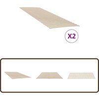Lattenroste mit 48 Latten 2 Stk. 70x200 cm - Holz Lattenrost - Lattenrost Massiv Pappelholz - Lattenrost Zusammenfaltbar - Lattenrost 70x200 Cm Lattenroste mit 48 Latten 2 Stk. 70x200 cm - Holz Lattenrost - Lattenrost Massiv Pappelholz - Lattenrost Zusammenfaltbar - Lattenrost 70x200 Cm von VIDAXL