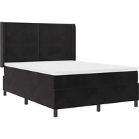 Led Boxspringbett mit Matratze Schwarz 160 x 200 cm Samt Vidaxl von VIDAXL