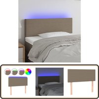 Led Kopfteil Taupe 100x5x78/88 cm Stoff - led Kopfteil - Bett-Kopfteil - Kopfteil - Tapete - Wohnaccessoires von VIDAXL