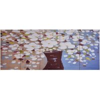 Bonnevie - Leinwandbild-Set Blumen in Vase Mehrfarbig 150×60 cm vidaXL406484 von BONNEVIE