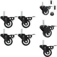 Lenkrollen mit Bremsen 4 Stk. 50 mm - Lenkrolle - Lenkrollen - Schwenkrolle - Schwenkrollen von VIDAXL