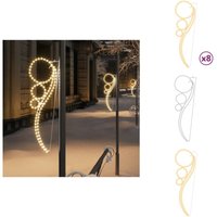Vidaxl - Lichterketten 8 Stk. Kugelförmig Warmweiß 111,5x35x4,5 cm - Weihnachtsdeko - Lichterkette - Outdoor Beleuchtung - Kugellicht - Warmweiße von VIDAXL