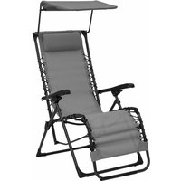 Vidaxl - Liegestuhl Klappbar Textilene Grau von VIDAXL