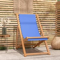 Vidaxl - Liegestuhl Teak 56x105x96 cm Blau von VIDAXL