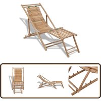 Liegestuhl mit Fußteil Bambus - Liegestuhl - Bambus Liege - Gartenstuhl - Sonnenschirm - Outdoor Möbel Liegestuhl mit Fußteil Bambus - Liegestuhl - Bambus Liege - Gartenstuhl - Sonnenschirm - Outdoor Möbel von VIDAXL