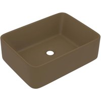 VidaXL Luxus-Waschbecken Matt Creme 41x30x12 cm Keramik von RICEEL