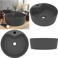 Vidaxl - Luxus-Waschbecken mit Überlauf Matt Dunkelgrau 36x13 cm Keramik - Rundes Waschbecken - Keramikwaschbecken - Duscheinrichtung Vidaxl - Luxus-Waschbecken mit Überlauf Matt Dunkelgrau 36x13 cm Keramik - Rundes Waschbecken - Keramikwaschbecken - Duscheinrichtung von VIDAXL