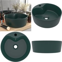 Vidaxl - Luxus-Waschbecken mit Überlauf Matt Dunkelgrün 36x13 cm Keramik - Rundes Waschbecken - Keramikwaschbecken - Duscheinrichtung Vidaxl - Luxus-Waschbecken mit Überlauf Matt Dunkelgrün 36x13 cm Keramik - Rundes Waschbecken - Keramikwaschbecken - Duscheinrichtung von VIDAXL
