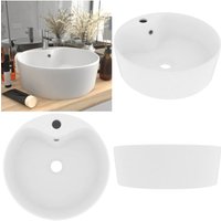 Vidaxl - Luxus-Waschbecken mit Überlauf Matt-Weiß 36x13 cm Keramik - Rundes Waschbecken - Keramikwaschbecken - Mattweißes Waschbecken Vidaxl - Luxus-Waschbecken mit Überlauf Matt-Weiß 36x13 cm Keramik - Rundes Waschbecken - Keramikwaschbecken - Mattweißes Waschbecken von VIDAXL