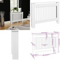 Mdf Heizkörper-Abdeckung Heizkörperverkleidung 112 cm, weiß - Heizungszubehör - Heizungszubehör - Home & Living - Weiß von VIDAXL