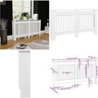 Mdf Heizkörper-Abdeckung Heizkörperverkleidung 152 cm, weiß - Heizungszubehör - Heizungszubehör - Home & Living - Weiß von VIDAXL
