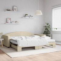 Maison Exclusive Tagesbett Ausziehbar mit Matratzen Creme 100x200 Maison Exclusive Tagesbett Ausziehbar mit Matratzen Creme 100x200 von VIDAXL