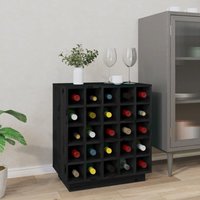 Maison Exclusive Weinregal Schwarz 55,5x34x61 cm Massivholz von VIDAXL