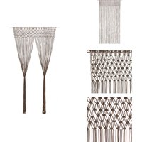 Makramee Vorhang Taupe 140x240 cm Baumwolle - Makrameevorhang - Fensterdeko - Wohnaccessoires - Baumwollvorhang - Tapete Makramee Vorhang Taupe 140x240 cm Baumwolle - Makrameevorhang - Fensterdeko - Wohnaccessoires - Baumwollvorhang - Tapete von VIDAXL