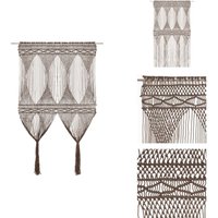 Makramee Vorhang Taupe 140x240 cm Baumwolle - Makrameevorhang - Fensterdeko - Wohnaccessoires - Tapete - Baumwollvorhang Makramee Vorhang Taupe 140x240 cm Baumwolle - Makrameevorhang - Fensterdeko - Wohnaccessoires - Tapete - Baumwollvorhang von VIDAXL