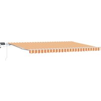 Manuelle einziehbare Markise mit led in Gelb und Orange (500x300 cm) Vidaxl von VIDAXL