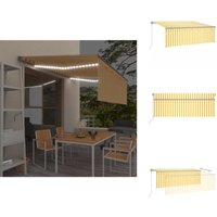 Markise Automatisch mit Rollo led Windsensor 4x3m Gelb Weiß - Gartenmarkise - Außenmarkise - Sonnenschutz - Markise Gelb Weiß - Elektrische Markise Markise Automatisch mit Rollo led Windsensor 4x3m Gelb Weiß - Gartenmarkise - Außenmarkise - Sonnenschutz - Markise Gelb Weiß - Elektrische Markise von VIDAXL
