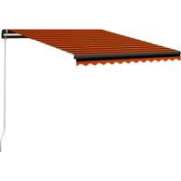 Markise Manuell Einziehbar mit led 300x250 cm Orange & Braun vidaXL285115 von BONNEVIE