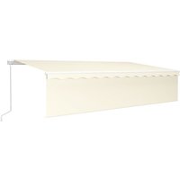 Markise Manuell Einziehbar mit Rollo 6x3 m Creme Vidaxl von VIDAXL