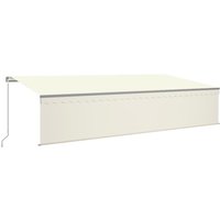 Markise Manuell Einziehbar mit Rollo & led 6x3 m Creme Vidaxl von VIDAXL