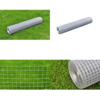 Maschendraht Verzinkter Stahl 10x1 m Silbern - Zaun Aus Stahle - Maschendrahtzaun - Gartenzaun - Tiergehege - Vogelfreilauf - Home & Living von VIDAXL