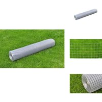 Vidaxl - Maschendraht Verzinkter Stahl 10x1 m Silbern - Zaun Aus Stahle - Maschendrahtzaun - Gartenzaun - Tiergehege - Vogelfreilauf von VIDAXL