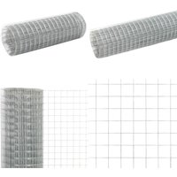 Maschendraht Verzinkter Stahl 25x0,5 m Silbern - Zaun - Maschendraht - Gartenzaun - Drahtgeflecht - Vogelfutterhaus - Home & Living von VIDAXL