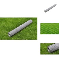Vidaxl - Maschendraht Verzinkter Stahl 25x0,75 m Silbern - Maschendraht - Stahldraht - Gartenzaun - Tiergehege - Vogelvoliere von VIDAXL