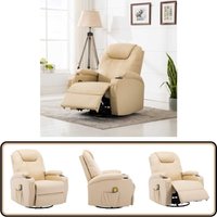 Massage-Schaukelsessel Creme Kunstleder - Massage Stuhl - Relaxsessel - Fernsehsessel - Elektrischer Massage Stuhl - Schaukelsessel Massage-Schaukelsessel Creme Kunstleder - Massage Stuhl - Relaxsessel - Fernsehsessel - Elektrischer Massage Stuhl - Schaukelsessel von VIDAXL
