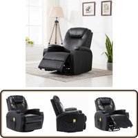 Massage-Schaukelsessel Schwarz Kunstleder - Massage Stuhl - Elektrischer Massage Stuhl - Relaxsessel - Fernsehsessel - Schaukelsessel Massage-Schaukelsessel Schwarz Kunstleder - Massage Stuhl - Elektrischer Massage Stuhl - Relaxsessel - Fernsehsessel - Schaukelsessel von VIDAXL