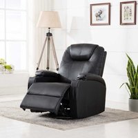 Massage-Schaukelsessel Schwarz Kunstleder Vidaxl von VIDAXL