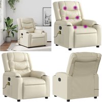Massagesessel Creme Kunstleder - Massage Sessel - Relaxsessel - TV-Sessel - Bequeme Lounge - Lederlook - Home & Living Massagesessel Creme Kunstleder - Massage Sessel - Relaxsessel - TV-Sessel - Bequeme Lounge - Lederlook - Home & Living von VIDAXL