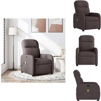 Massagesessel Dunkelbraun Stoff - Massagesessel - Massage Sessel - Massage TV-Sessel - Massage Fernsehsessel Massagesessel Dunkelbraun Stoff - Massagesessel - Massage Sessel - Massage TV-Sessel - Massage Fernsehsessel von VIDAXL