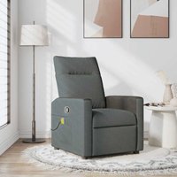 Vidaxl - Massagesessel Dunkelgrau Stoff von VIDAXL