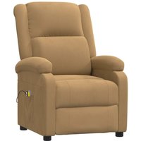 Massagesessel Elektrisch Braun Samt Vidaxl von VIDAXL